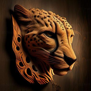 3D модель Сара гепард известное животное (STL)